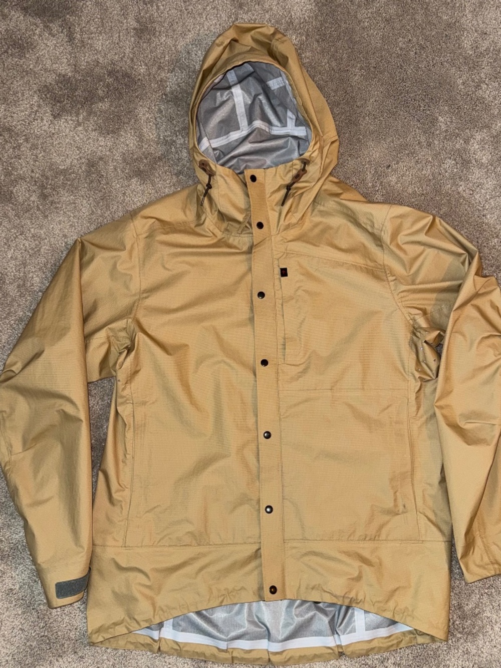 Relwen Ultra Rain Shell - Sand - Size Large
